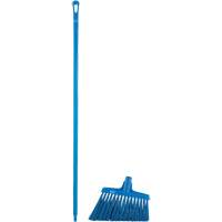 Angle Broom Head with Handle, X-Coarse Bristles, 12", Polyester, Blue SPOC Demo
