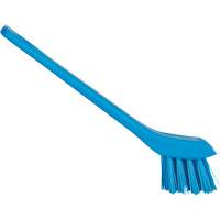 Brosse avec rebord grattoir, Soies Ferme, Longueur de 6", Bleu SPOC Demo