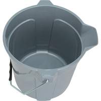Seau rond avec bec verseur, Capacit&eacute; de 2,64 gal. US (10,57 pintes), Gris SPOC Demo