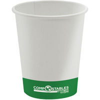 Gobelets en papier compostable chaud/froid &agrave; paroi simple, 12 oz, Multicolore SPOC Demo