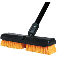 Cleaning Brush with Handle, 10" L, Polypropylene Bristles, Black/Red SPOC Demo