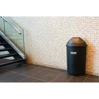 Bac &agrave; d&eacute;chets demi-rond avec couvercle, Poly&eacute;thyl&egrave;ne, 21 gal. US SPOC Demo