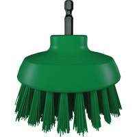 Brosse ronde HyDrive pour perceuse, Soies Tr&egrave;s ferme, Longueur de 3-1/10", Vert SPOC Demo