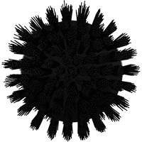 Brosse ronde HyDrive pour perceuse, Soies Tr&egrave;s ferme, Longueur de 3-1/10", Noir SPOC Demo