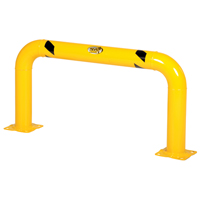Garde-corps &agrave; profil &eacute;lev&eacute; pour machines, 4' la x 2' h, Jaune SPOC Demo