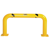 Garde-corps &agrave; profil &eacute;lev&eacute; pour machines, 4' la x 2' h, Jaune SPOC Demo