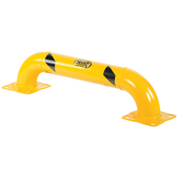 Garde-corps &agrave; profil bas pour rayonnages, 3' la x 0,75' h, Jaune SPOC Demo