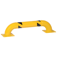 Garde-corps &agrave; profil bas pour rayonnages, 3' la x 0,75' h, Jaune SPOC Demo
