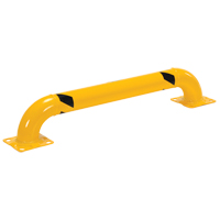 Garde-corps &agrave; profil bas pour rayonnages, 4' la x 0,75' h, Jaune SPOC Demo