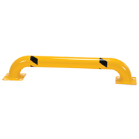 Garde-corps &agrave; profil bas pour rayonnages, 4' la x 0,75' h, Jaune SPOC Demo