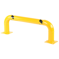 Garde-corps &agrave; profil bas pour rayonnages, 4' la x 1,4' h, Jaune SPOC Demo