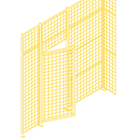 Wire Mesh Partition Components - Swing Doors, 3' W x 7' H SPOC Demo
