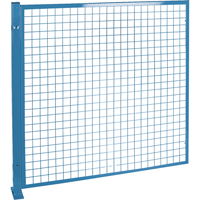 Protecteurs de p&eacute;rim&egrave;tre - Style treillis m&eacute;tallique, 4' h x 4' la, Bleu SPOC Demo