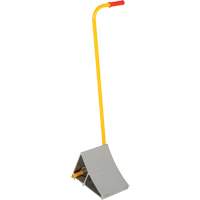Aluminum Wheel Chock With Handle, 7" W x 11-7/8" D x 7-11/16" H SPOC Demo