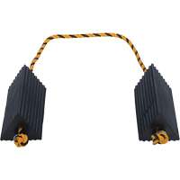 Airline Wheel Chock, 5" x 10" x 4-1/2", Black SPOC Demo