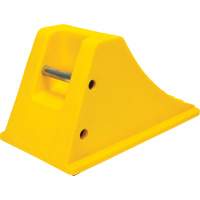 Cales de roue avec surface antid&eacute;rapante en caoutchouc, Polyur&eacute;thane, Jaune, 11-1/4" la x 21" p x 12-1/4" h SPOC Demo