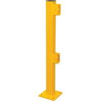 Poteau d'extr&eacute;mit&eacute; pour garde-corps l&eacute;gers, Acier, 42" h, Jaune s&eacute;curit&eacute; OSHA SPOC Demo