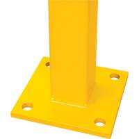 Poteau de coin pour garde-corps l&eacute;gers, Acier, 42" h, Jaune s&eacute;curit&eacute; OSHA SPOC Demo