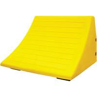 70 Ton Large Equipment Wheel Chock with Handle, Urethane, Yellow SPOC Demo