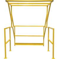 Barri&egrave;re de s&eacute;curit&eacute; pour mezzanine, 70" lo x 77" ha, 78" &eacute;lev&eacute;e, Jaune SPOC Demo