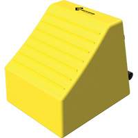 Checkers Safety Heavy-Duty Ultra Class Mining Wheel Chock, HDPE, Yellow, 14-1/2" W x 17-1/2" D x 16" H SPOC Demo