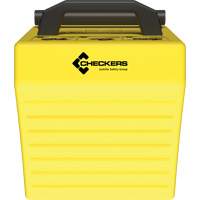 Checkers Safety Heavy-Duty Ultra Class Mining Wheel Chock, HDPE, Yellow, 14-1/2" W x 17-1/2" D x 16" H SPOC Demo