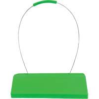Checkers Safety SafeRay  Aircraft Wheel Chock with Ergonomic Cable Handle, Urethane, Fluorescent Green, 24" W x 8" D x 6" H SPOC Demo