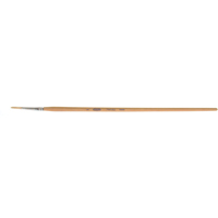 Pure White Bristle Round Marking Paint Brush, 9/64" Brush Width, White China, Wood Handle SPOC Demo