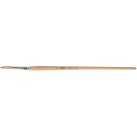 Pure White Bristle Round Marking Paint Brush, 1/4" Brush Width, White China, Wood Handle SPOC Demo