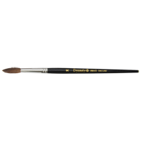 Black Pointed Bristle Artist Brush, 5.7 mm Brush Width, Camel Hair, Wood Handle SPOC Demo