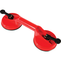 Manually Operated Hand Vacuum Cups - Double Handcup, 66 lbs. Capacity, 4-5/8", Lever, 13" Handle Length SPOC Demo