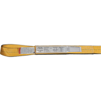 &eacute;lingues de levage en nylon, Pli Simple, Oeillet double, Type 3, 2" la x 3' lo, Limite de charge verticale 3100 lb SPOC Demo