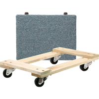 Wood Dollies - Medium-Duty, Polyolefin Wheels, 900 lbs. Capacity, 18" W x 24" D x 7" H SPOC Demo