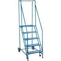 CSA-Certified Rolling Step Ladder, 5 Steps, 22" Step Width, 46" Platform Height, Steel SPOC Demo