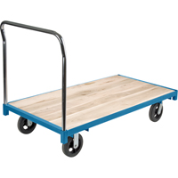 Chariot &agrave; plateforme robuste, 60" lo x 30" la, Capacit&eacute; de 2000 lb, Roues en Caoutchouc SPOC Demo