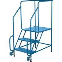Tilt-N-Roll Ladders, Steel, 3 Steps, 22" Wide, 24" D x 27" H Top Step SPOC Demo