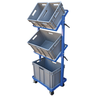 Stock Cart, Steel, 30-11/16" W x 19-1/4" D, 3 Shelves, 300 lbs. Capacity SPOC Demo