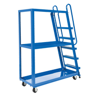 Stock Picking Cart, Steel, 21-7/8" W x 56-1/8" D, 3 Shelves, 1000 lbs. Capacity SPOC Demo