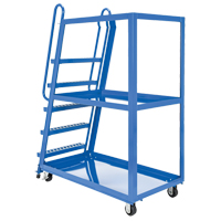 Stock Picking Cart, Steel, 27-7/8" W x 56-1/8" D, 3 Shelves, 1000 lbs. Capacity SPOC Demo