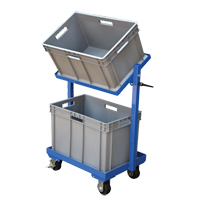 Stock Cart, Steel, 30-11/16" W x 19-1/4" D, 2 Shelves, 200 lbs. Capacity SPOC Demo