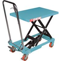 Heavy-Duty Hydraulic Scissor Lift Table, 27-1/2" L x 17-3/4" W, Steel, 330 lbs. Capacity SPOC Demo