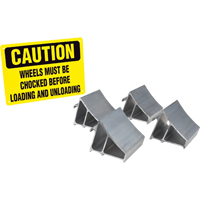 Aluminum Wheel Chock Kit, 7" W x 6" D x 6" H SPOC Demo