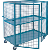 Wire Mesh Truck, 2 Tiers, 39" L x 26" W x 62.5" H, 1200 lbs. Cap. SPOC Demo