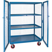 Wire Mesh Truck, 3 Tiers, 51" L x 32" W x 62.5" H, 2400 lbs. Cap. SPOC Demo