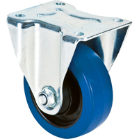 Blue Caster, Rigid, 4" (101.6 mm), Rubber, 350 lbs. (158.8 kg.) SPOC Demo