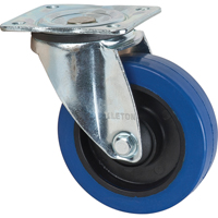 Blue Caster, Swivel, 5" (127 mm), Rubber, 400 lbs. (181 kg.) SPOC Demo