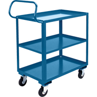 Ergonomic Shelf Truck, 800 lbs. Capacity, Steel, 26" W x 37" H x 38" D, Lip Up SPOC Demo