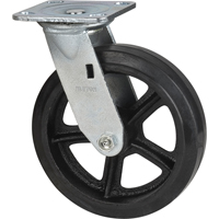 Roulette moul&eacute;, Pivotant, 8" (203,2 mm), Caoutchouc, 660 lb (299 kg) SPOC Demo