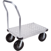 Chariots &agrave; plateforme en aluminium, 24" la x 36" lo, 1200 lb cap, Roues Anticrevaison SPOC Demo