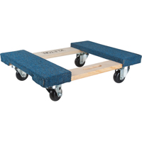 Carpeted Ends Hardwood Dolly, Wood Frame, 18" W x 24" L, 1000 lbs. Capacity SPOC Demo